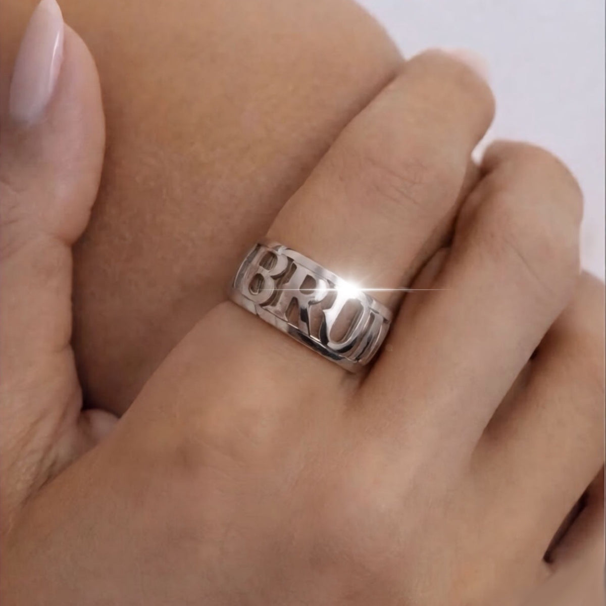 Anello con nome | Fascia bombata