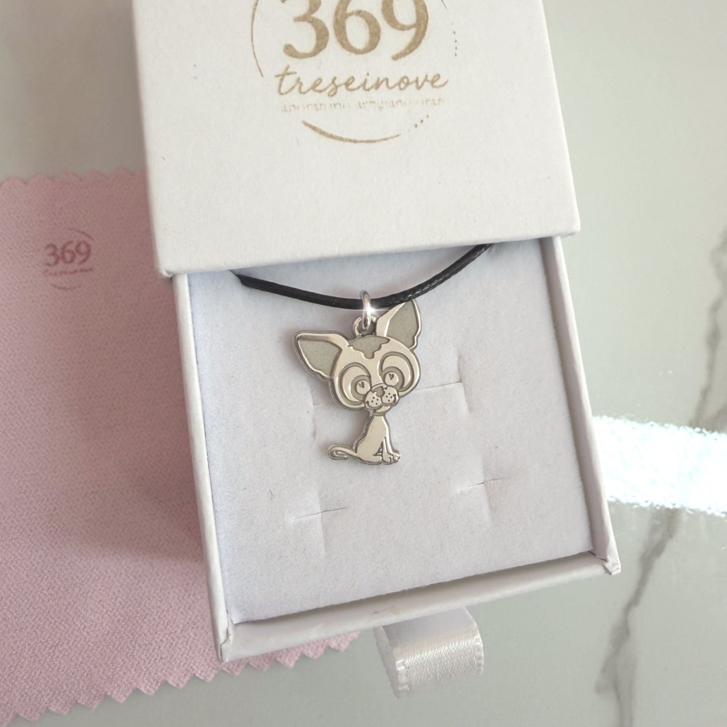 Collana Chihuahua in argento 925