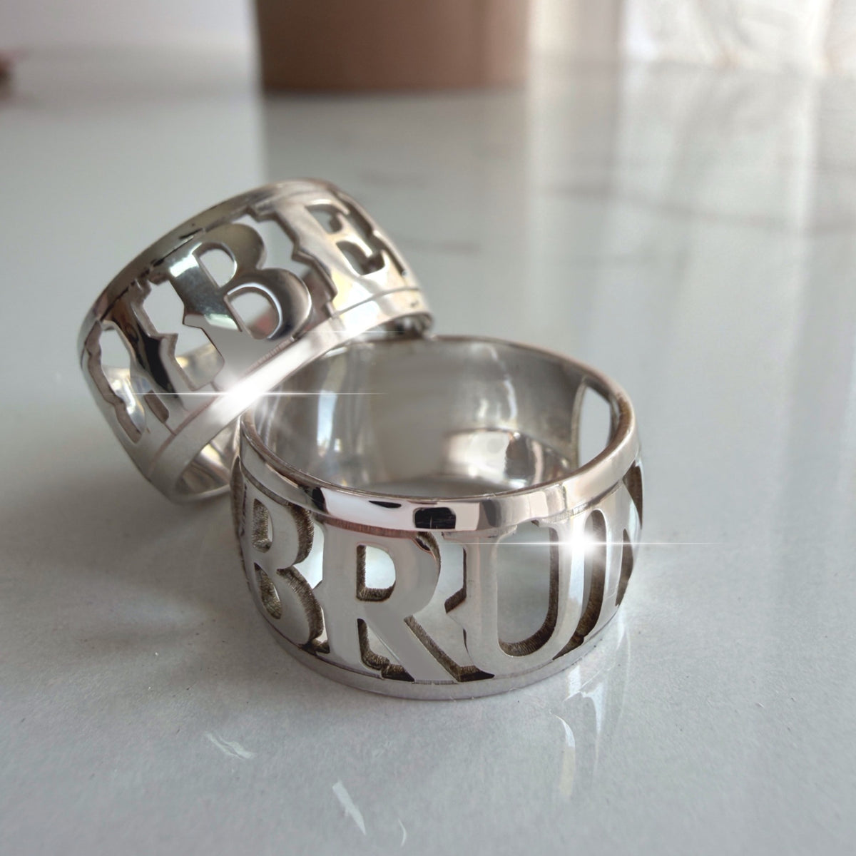 Anello con nome | Fascia bombata