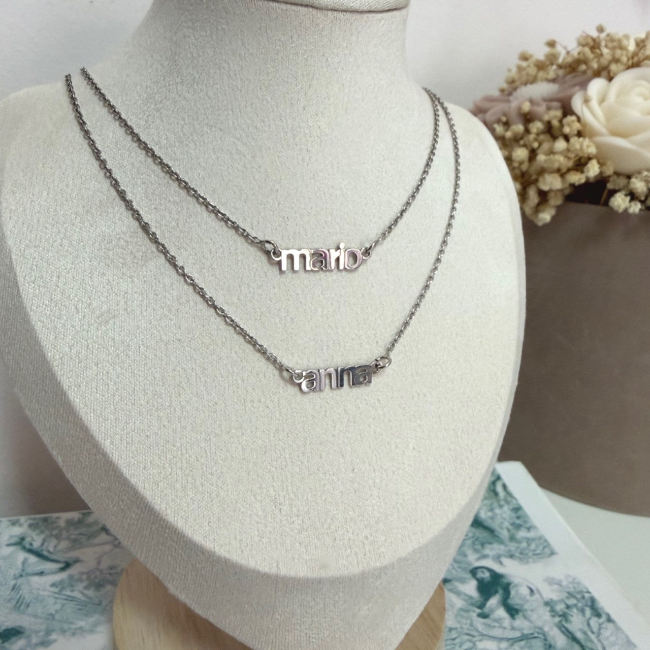 Collana con nome in argento 925 realizzazione artigianale personalizzata Treseinove gioielli