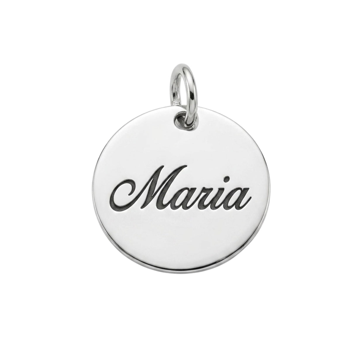 Medaglia Tonda Lucida in argento 925 | cm 1,7