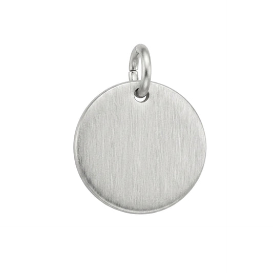 Medaglia Tonda Satinata in argento 925 | 2 cm