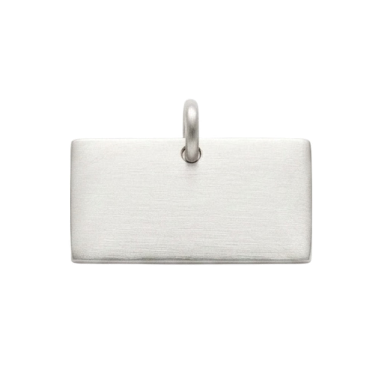 Medaglia Rettangolare big Satinata in argento 925