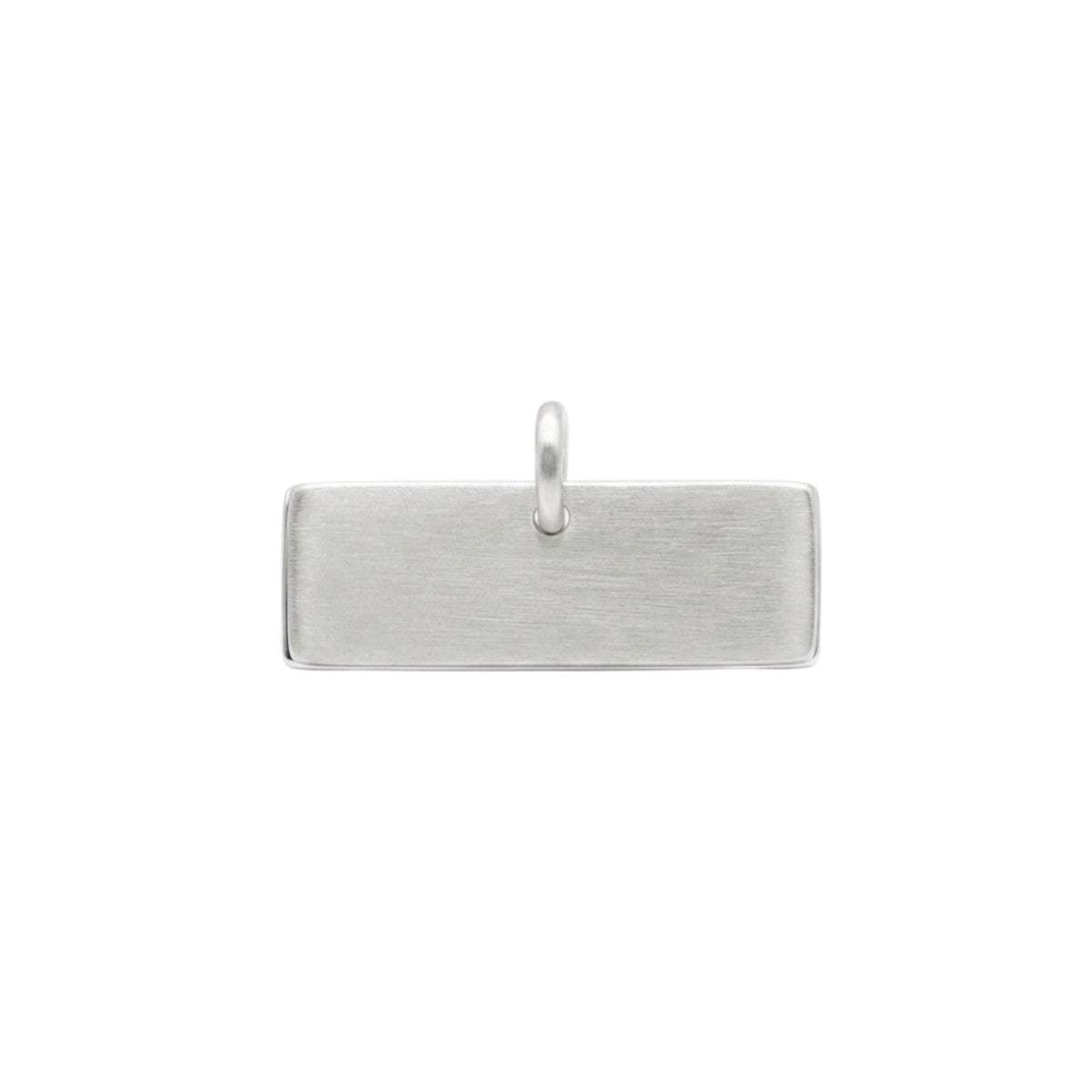 Medaglia Rettangolare Satinata small in argento 925