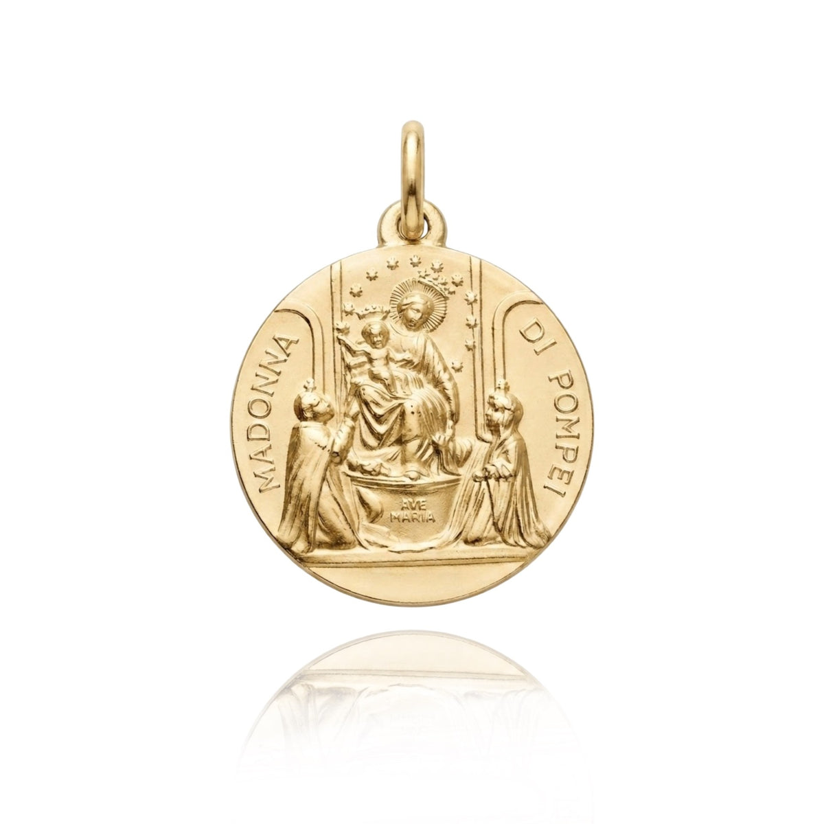 Madonna di Pompei diam 26 in Argento 925