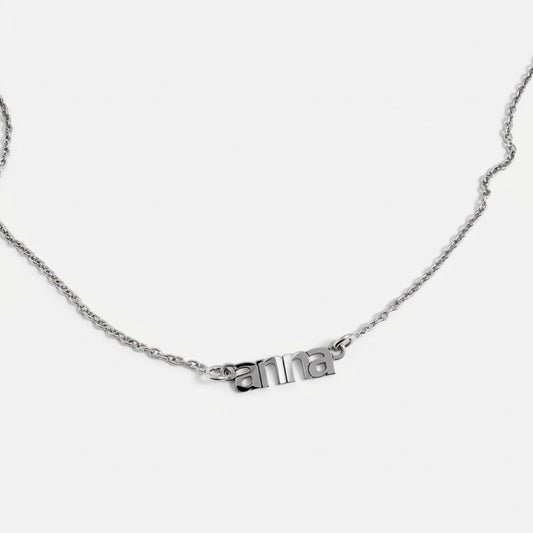 Collana con nome in argento 925 realizzazione artigianale personalizzata Treseinove gioielli