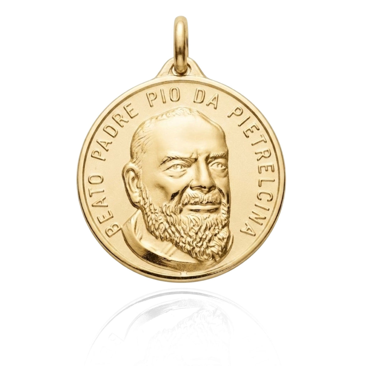 Padre Pio diam. 30 in Argento 925