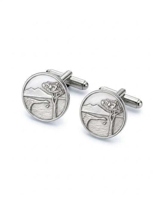 Polsini | Gemelli con Panorama di Napoli in argento