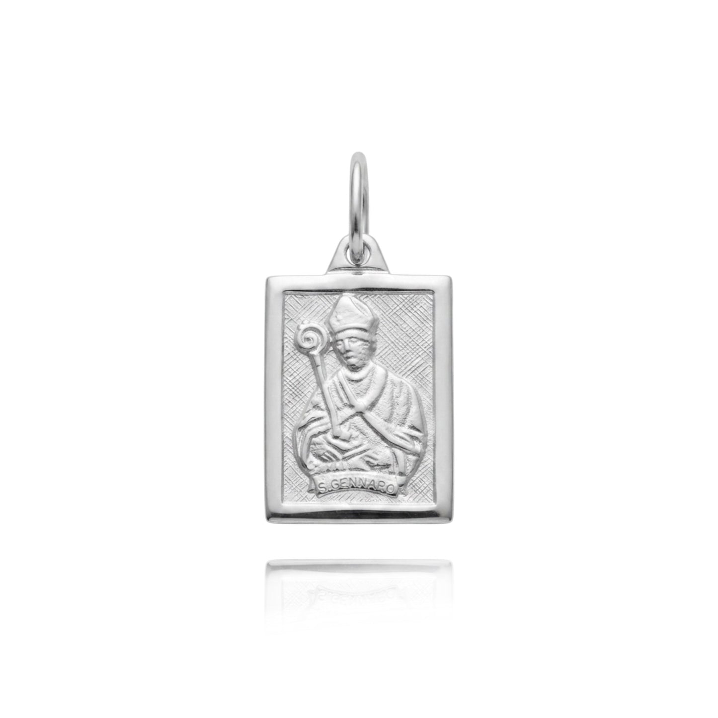 S. Gennaro Rettangolare in Argento 925